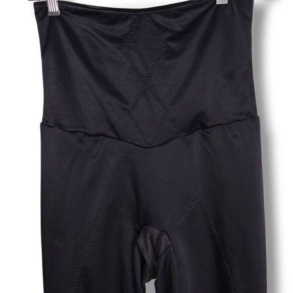 Flexees Black Body Shaper High Waist Shorts Support - Picture 4 of 8